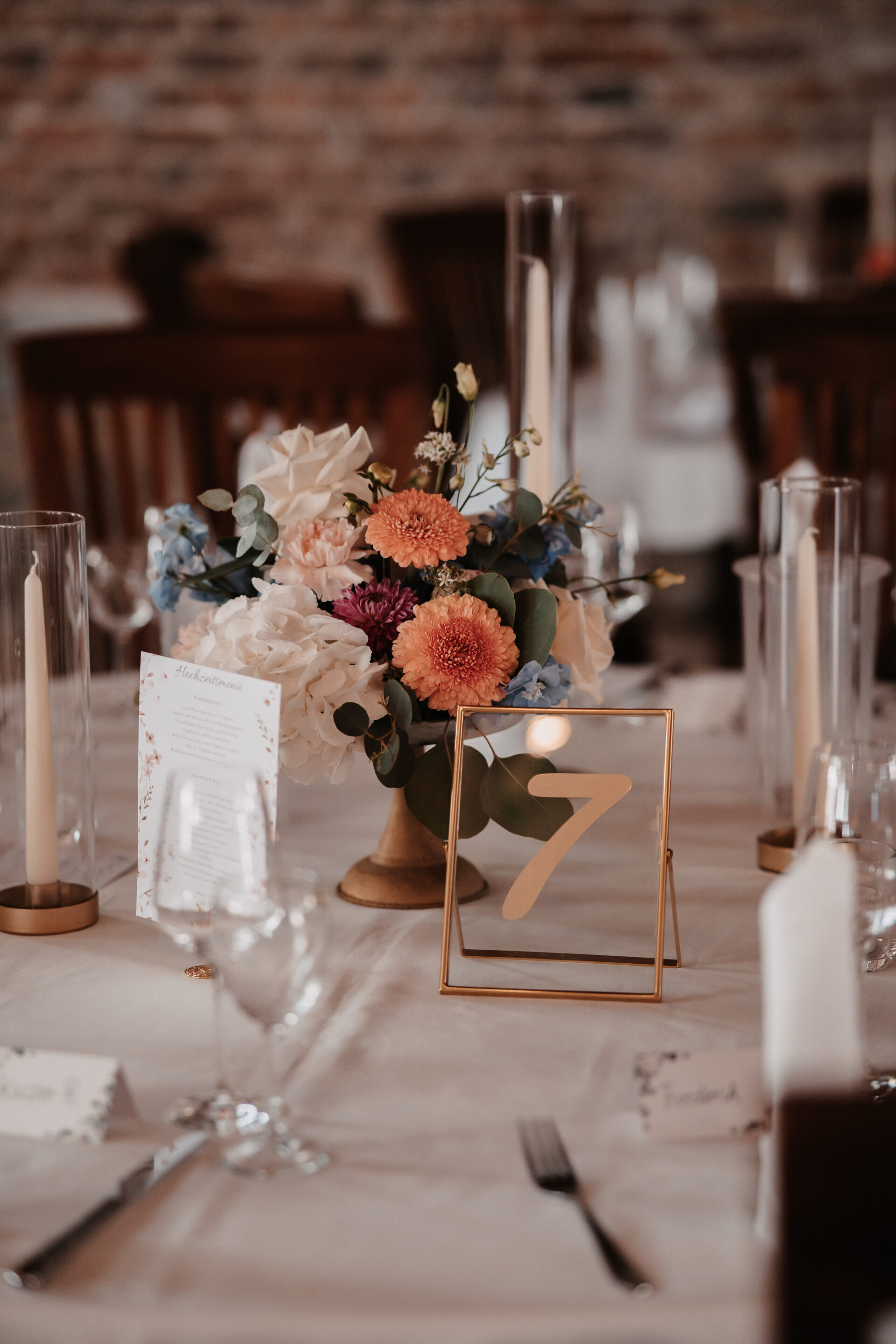 Tischdekoration Hochzeitsfotos Schloss Kerpen Burg Bergerhausen